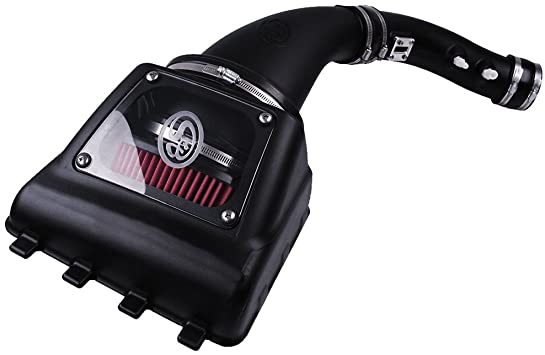 Cold Air Intake For 10-16 Ford F150 V8-6.2L Raptor Oiled Cotton Cleanable Red S&B